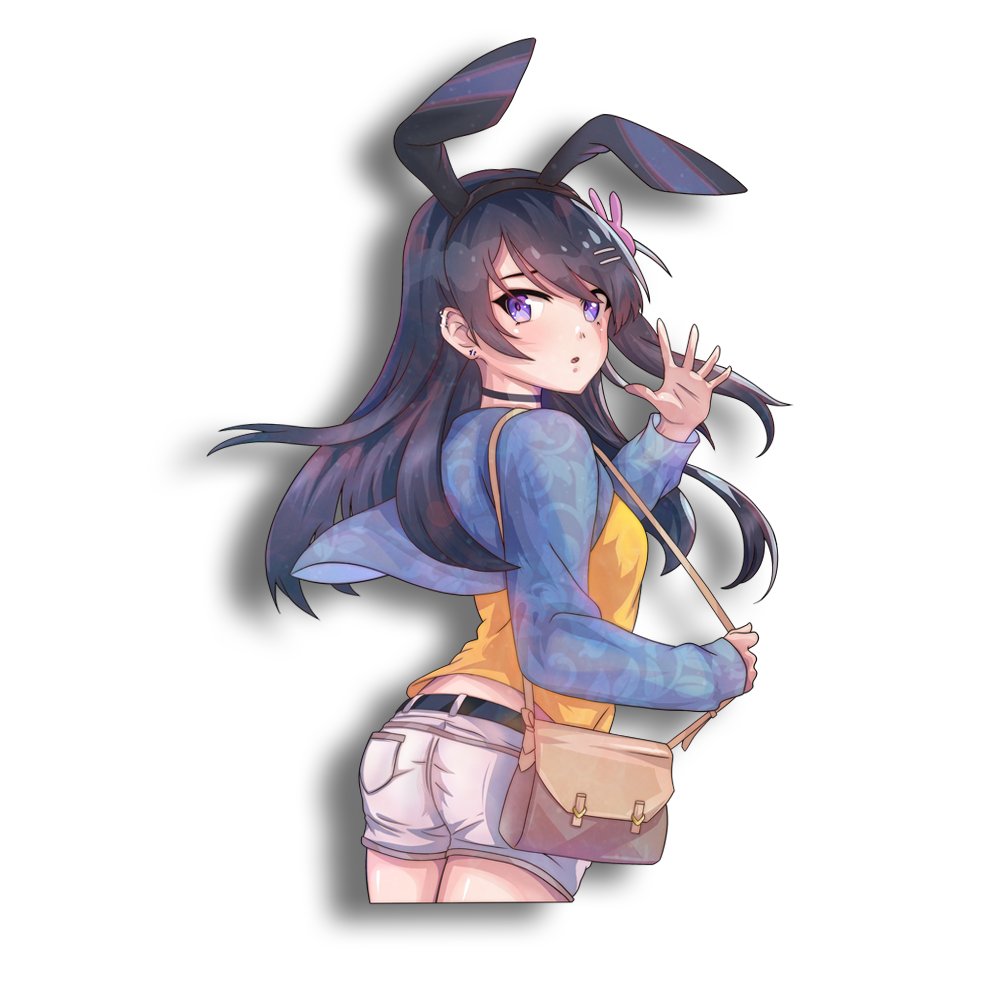 Sexy Bunny Girl Mai Sakurajima Streetwear Anime Sticker – Mikan Clothing